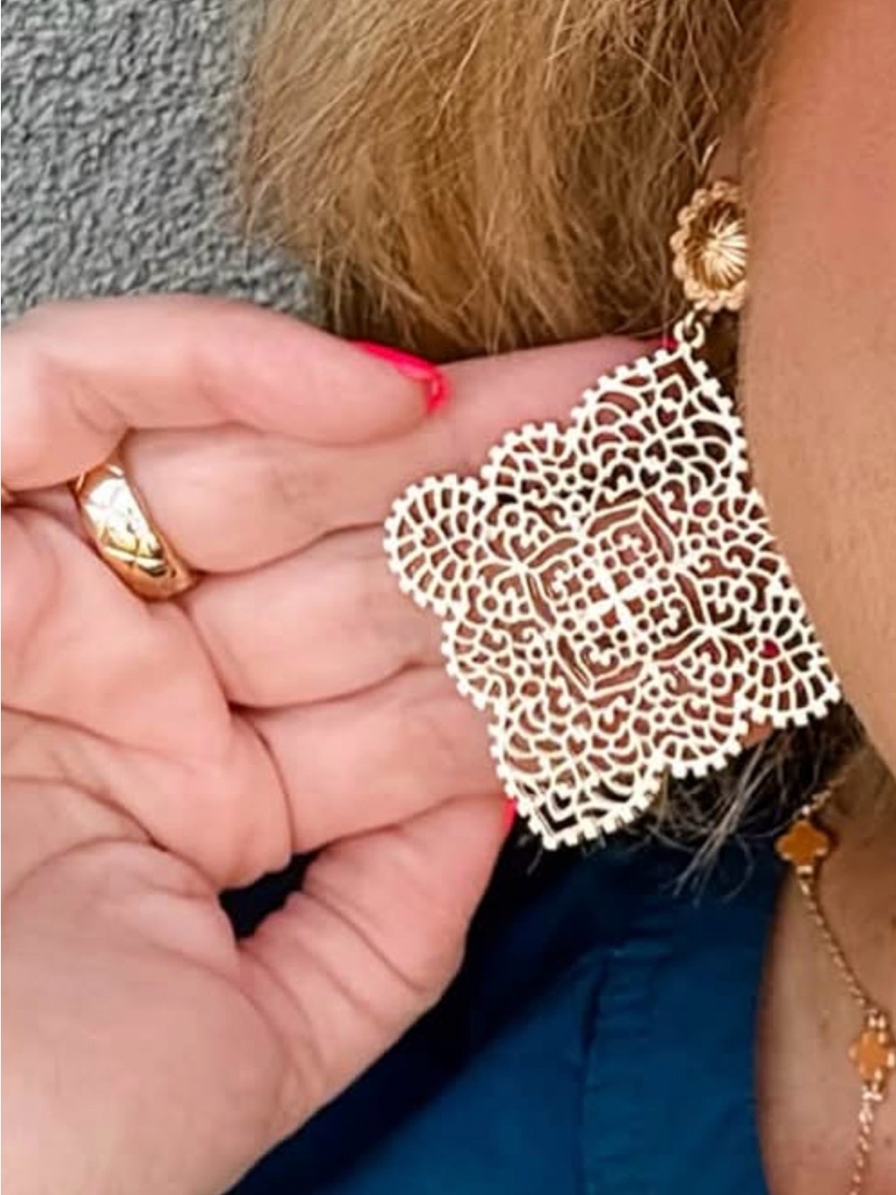 Park Lane “CORALIE” Intricate Gold Earrings